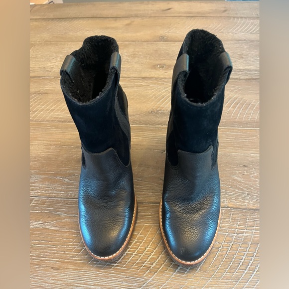 DOLCE VITA PAVLOS LEATHER WEDGE BOOTIES - Size 7 - Picture 2 of 6